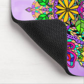 Paarse dragonfly Mandala Hand Drawn Art Muismat (Hoek)