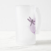 Paarse dragonfly matglas bierpul (Voorkant rechts)