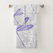 Paarse Dragonfly - Persoonlijke badhanddoeken Bad Handdoek (Insitu)