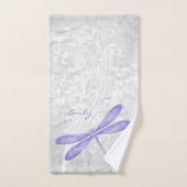 Paarse Dragonfly - Persoonlijke badhanddoeken Bad Handdoek (Handdoek)