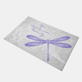 Paarse Dragonfly Persoonlijke deurmat (Schuin)