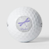 Paarse Dragonfly Persoonlijke Golfballs Golfballen (Voorkant)