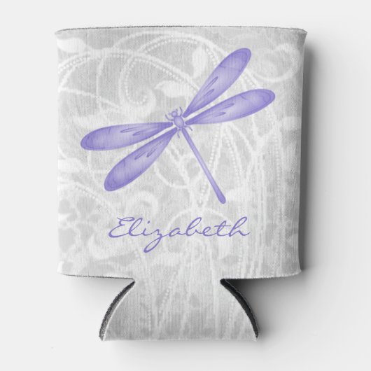 Paarse Dragonfly Persoonlijke Koelbox Blikjeskoeler (Voorkant)