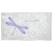 Paarse Dragonfly Persoonlijke Kussenslopen (Voorkant-Links)