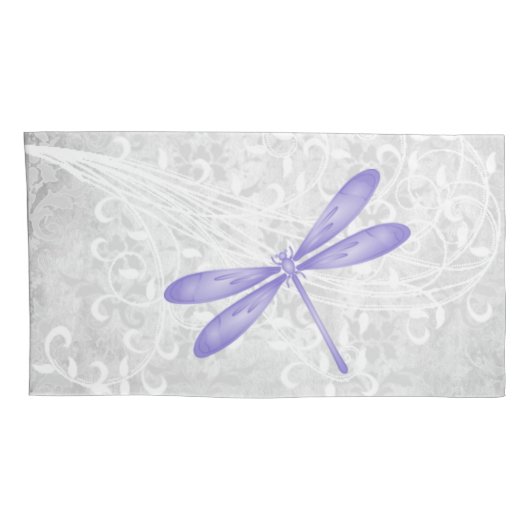 Paarse Dragonfly Persoonlijke Kussenslopen (Achterkant-Rechts)