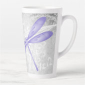 Paarse Dragonfly Persoonlijke latte Mok (Rechts)