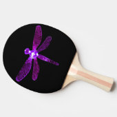 Paarse Dragonfly Ping Pong Paddle Tafeltennisbatje (Zijkant)