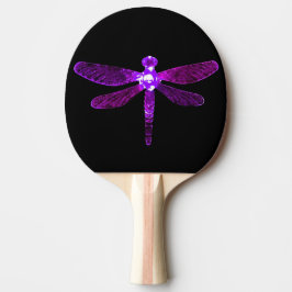 Paarse Dragonfly Ping Pong Paddle Tafeltennisbatje