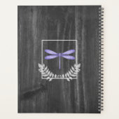 Paarse dragonfly Rustic Planner (Achterkant)