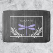 Paarse Dragonfly Rustic Specialized Bath Mat