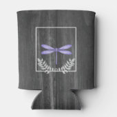 Paarse Dragonfly Rustische Koelbox Blikjeskoeler (Achterkant)