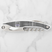 Paarse Dragonfly Rustische Kurkentrekker (Voorkant)