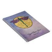 Paarse dragonfly-spiraallaptop notitieboek (Rechterzijde)