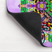 Paarse Dragonfly ThMED Mandala Colorful Muismat (Hoek)