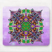 Paarse Dragonfly ThMED Mandala Colorful Muismat (Voorkant)