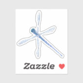 Paarse Dragonfly Vinyl Sticker (Vel)