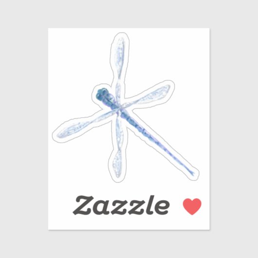 Paarse Dragonfly Vinyl Sticker (Vel)