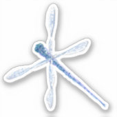 Paarse Dragonfly Vinyl Sticker (Voorkant)