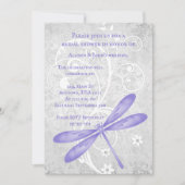 Paarse dragonfly Vrijgezellenfeest Uitnodigen Kaart (Voorkant)