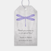 Paarse dragonfly Weddenschap Gift Labels Cadeaulabel (Voorkant)