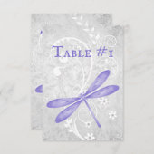 Paarse Dragonfly-weduwentabel Kaart (Voorkant / Achterkant)