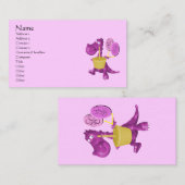 Paarse drakenballonnen stoot Visitekaartje (Voorkant / Achterkant)