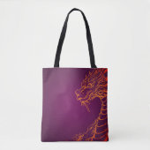 Paarse drakenCanvas tas (Voorkant)