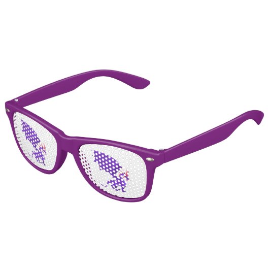 Paarse drakencartoon kinder zonnebril (Gekanteld)