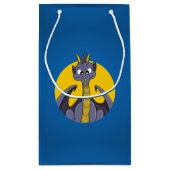 Paarse drakencartoon klein cadeauzakje (Achterkant)