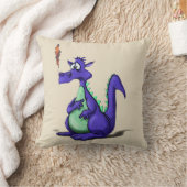 Paarse drakenCartoon Kussen (Deken)