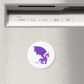 Paarse drakencartoon magneet (Insitu (Vaatwasser))