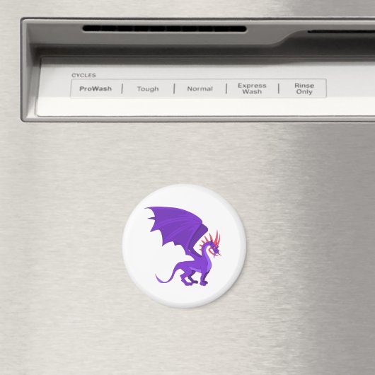 Paarse drakencartoon magneet (Insitu (Vaatwasser))