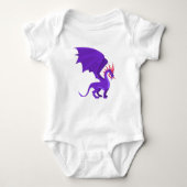 Paarse drakencartoon romper (Voorkant)
