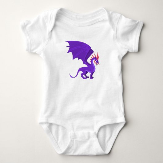 Paarse drakencartoon romper (Voorkant)