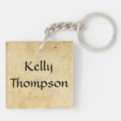 Paarse drakenCartoon Sleutelhanger (Achterkant)