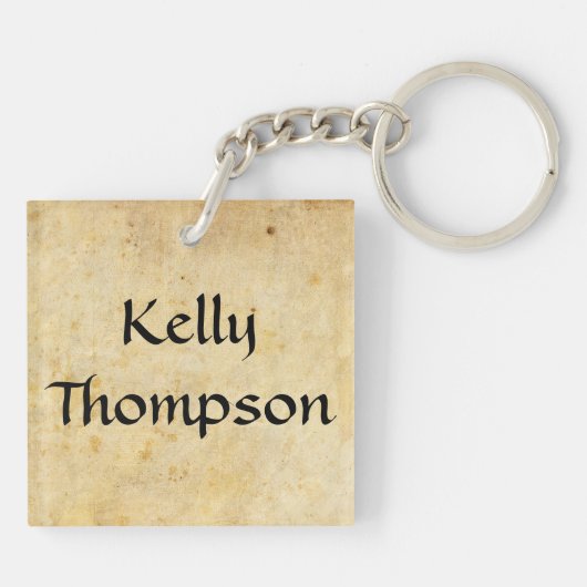 Paarse drakenCartoon Sleutelhanger (Achterkant)