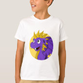 Paarse drakencartoon T-Shirt (Voorkant)