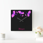 Paarse drakenklok vierkante klok (Huis)