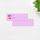 Paarse drakenkoek en ballonnen Label Mini Visitekaartjes (Bureau)