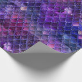 Paarse drakenschalen cadeaupapier (Hoek)