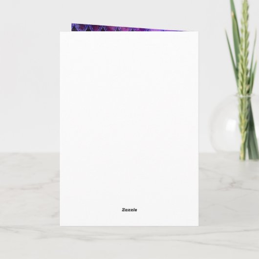 Paarse drakenschalen Gold Faux Glitter Birthday Bedankkaart (Achterkant)