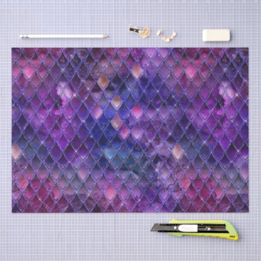 Paarse drakenschalen tissuepapier (Craft)