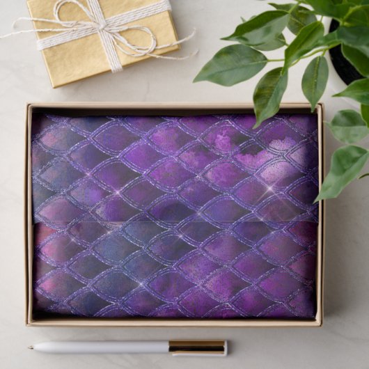 Paarse drakenschalen tissuepapier (Geschenk)
