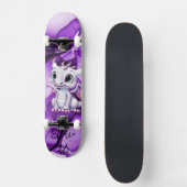Paarse drakenskateboard persoonlijk skateboard (Voorkant)