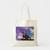 Paarse drakentas tote bag (Voorkant)