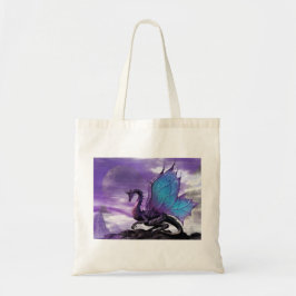 Paarse drakentas tote bag