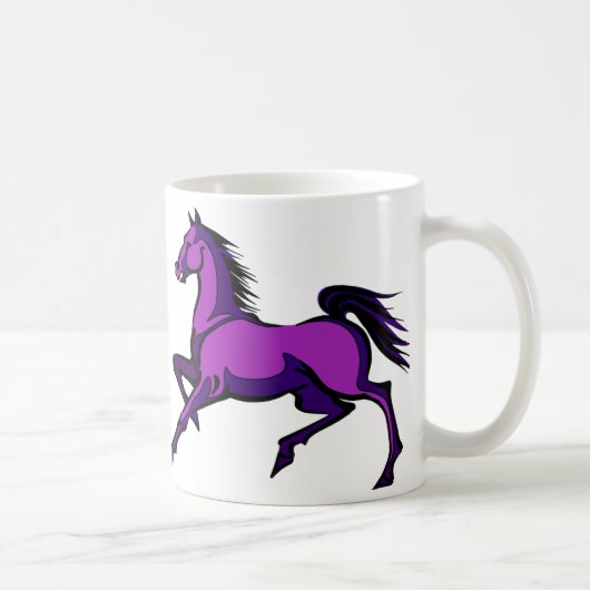 Paarse Dravende Paarden Mok (Rechts)