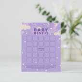 Paarse Dream Baby Bingo Baby shower Game (Staand voorkant)