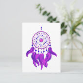 Paarse Dream Catcher Briefkaart (Staand voorkant)