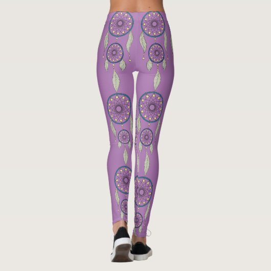Paarse Dream Catcher Leggings (Achterkant)